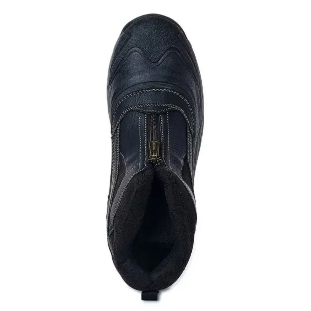 KHOMBU Boots Mens Mason Outdoor Waterproof Rugged Slip-on Zipper Front Shoes