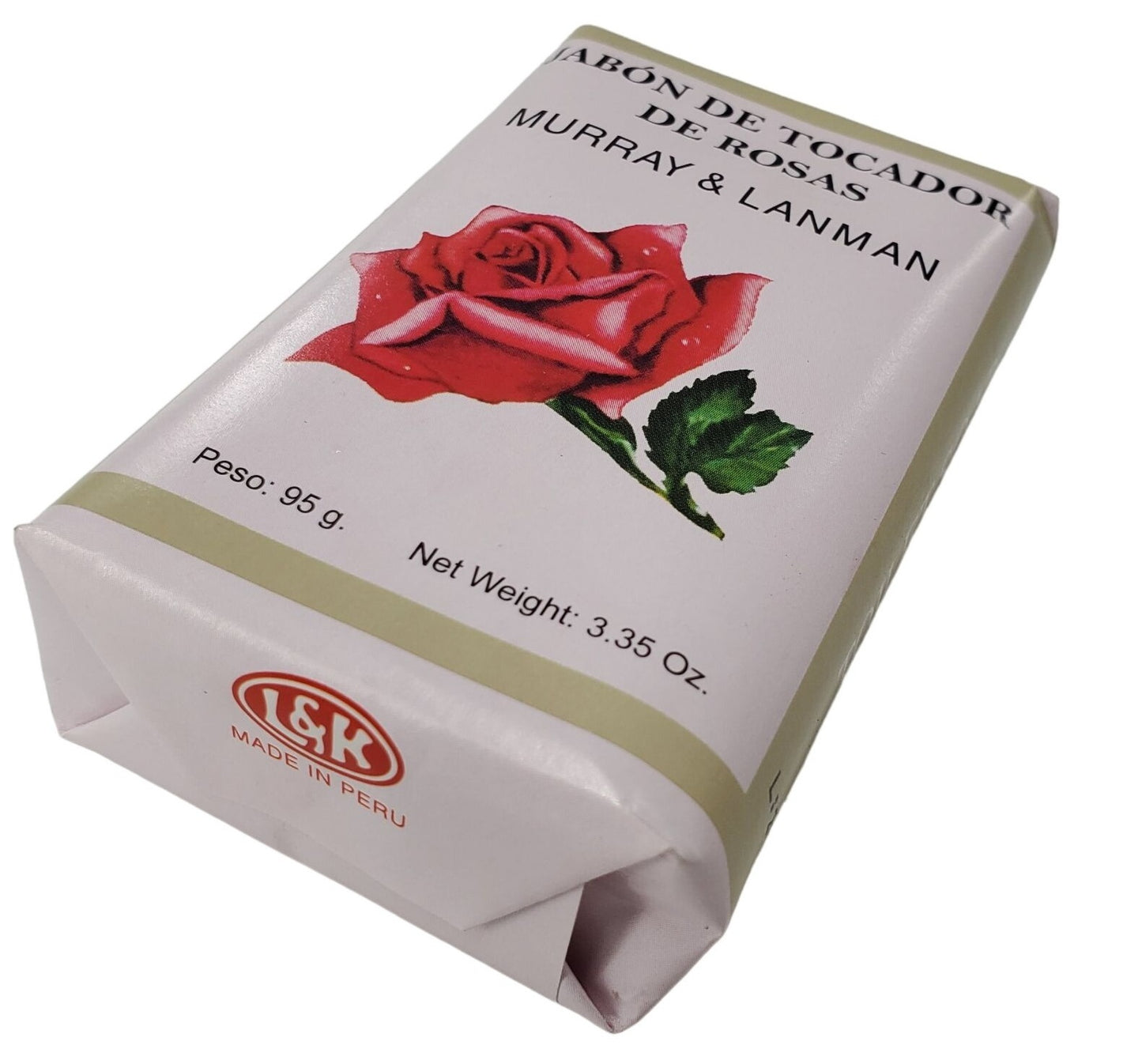 Rose Soap Bar 95G (3.35OZ) Murray Lanman Rose scented bar soap