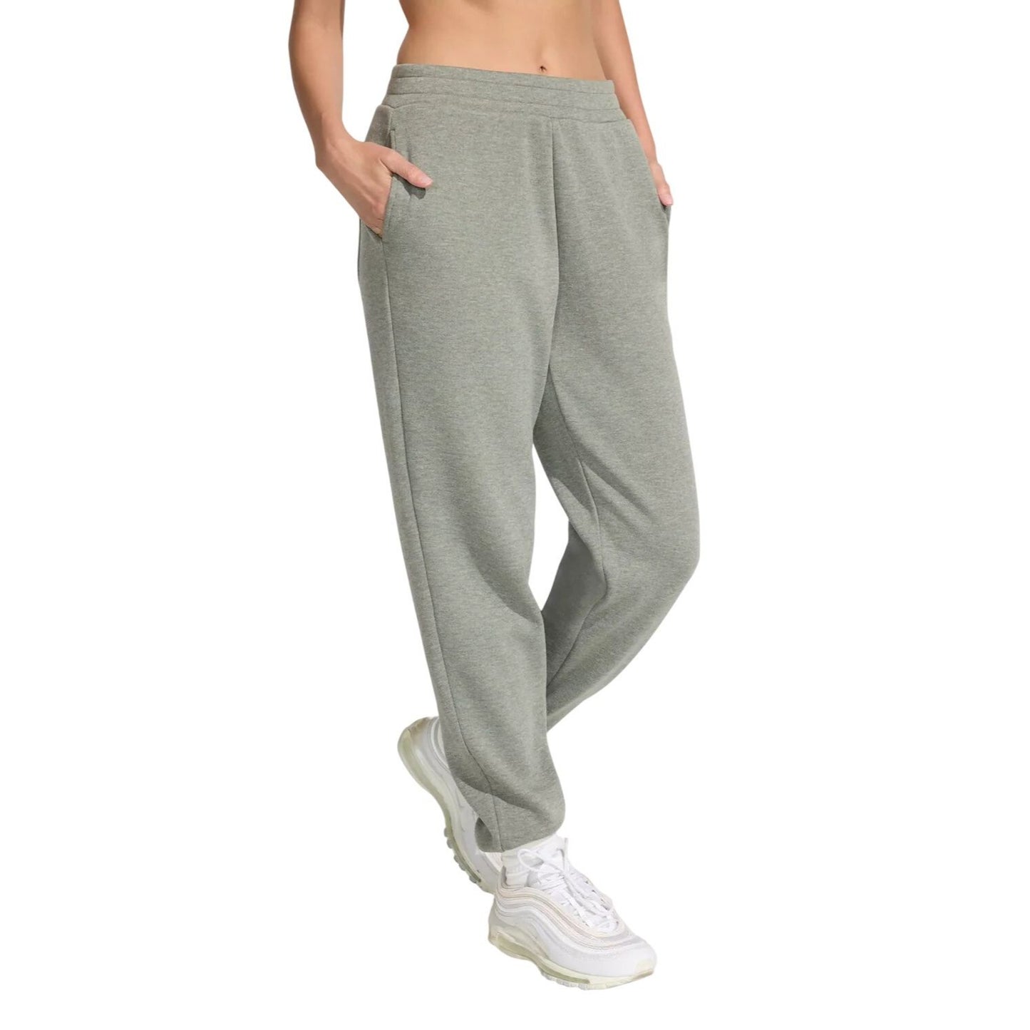 Mondetta Women Fleece Jogger Pants Leisure Elastic Waist Sweatpants Loungewear