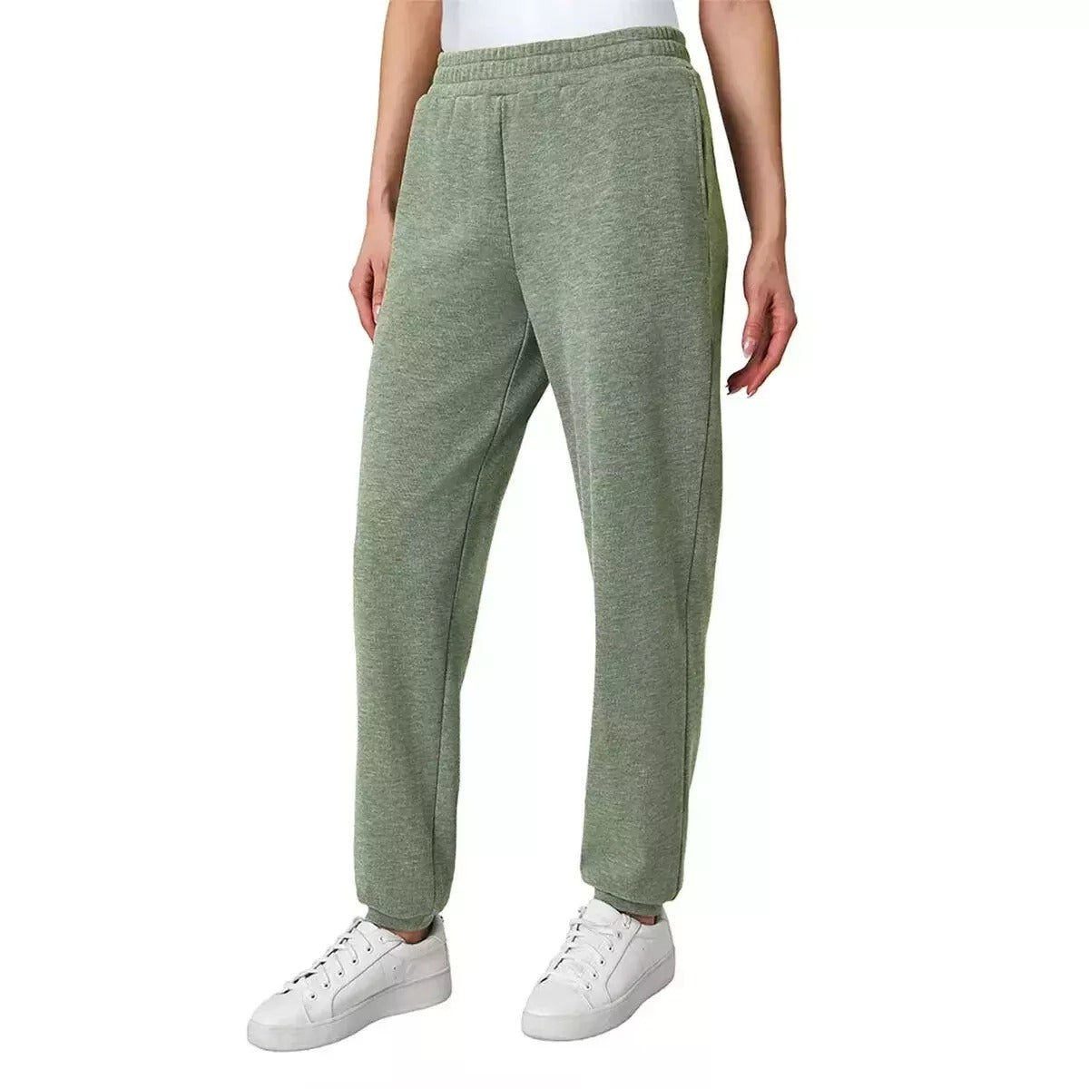 Mondetta Women Fleece Jogger Pants Leisure Elastic Waist Sweatpants Loungewear