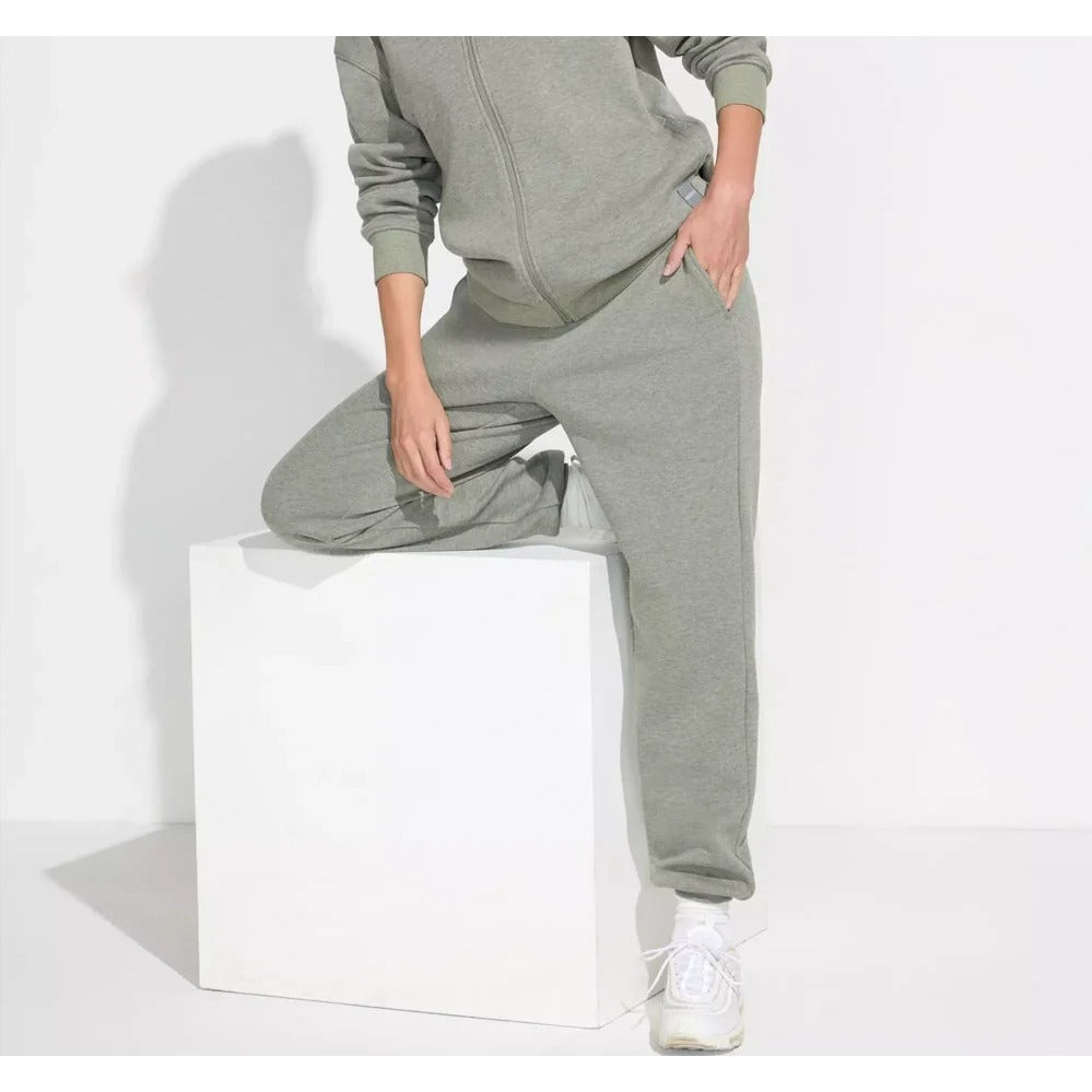Mondetta Women Fleece Jogger Pants Leisure Elastic Waist Sweatpants Loungewear