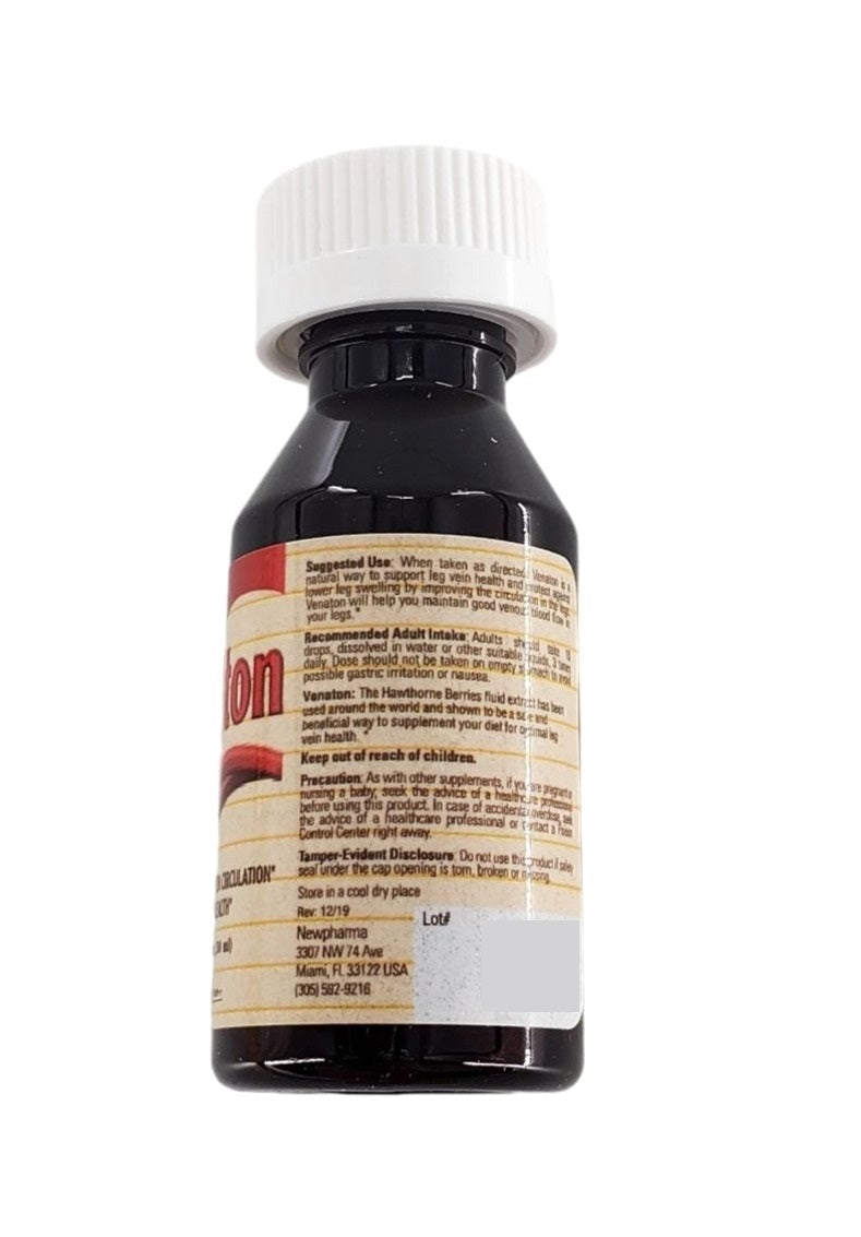 Venaton Drops Leg vein health supplement with plastic dropper 1 oz bottle