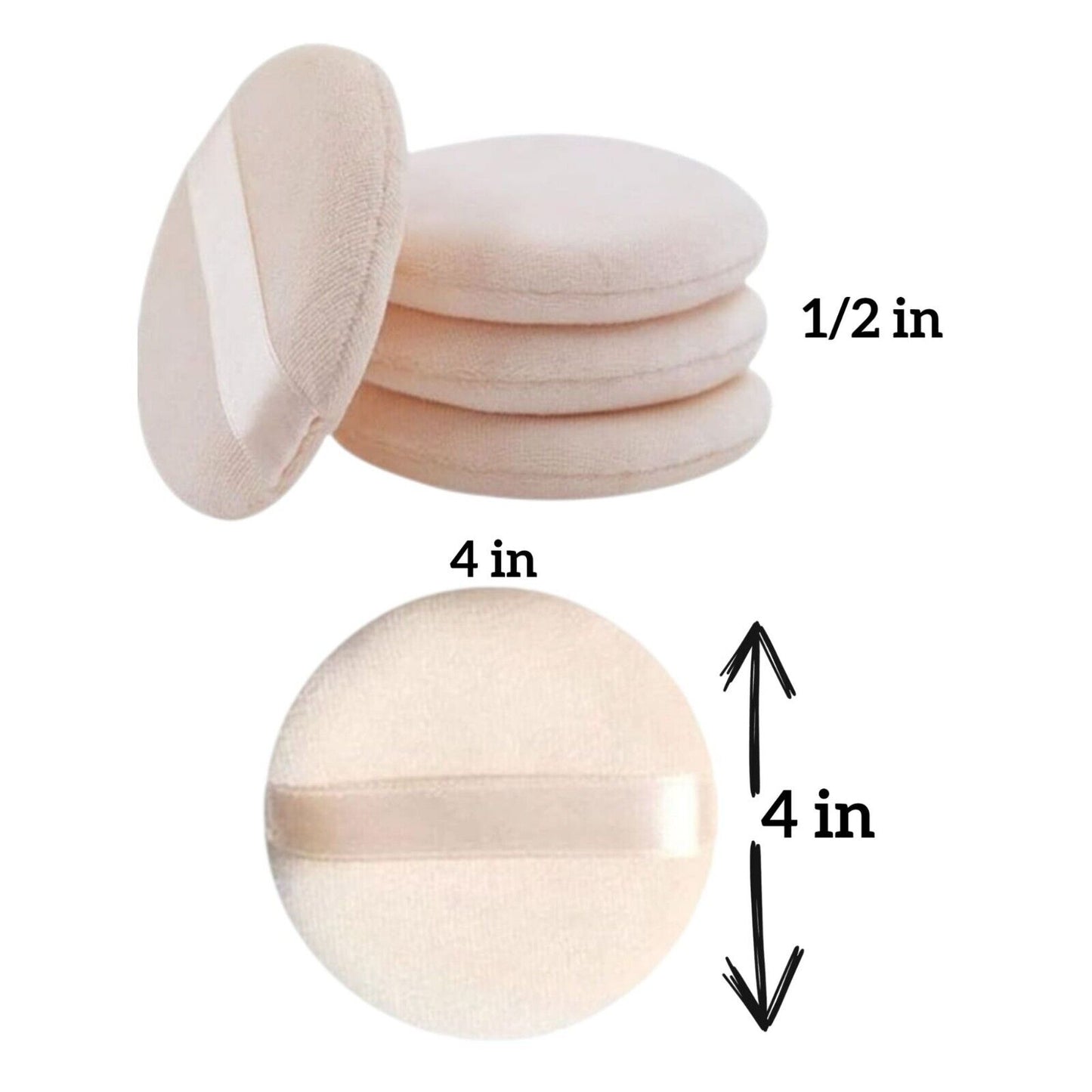 Magic Beauty Powder Puff Washable Pressed Face Loose Body Reusable Makeup Applicator Puffer 4x4
