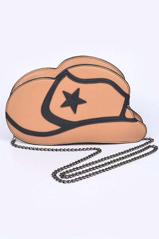 Western Cowboy Hat Purse Convertible Novelty Bag Cowgirl Crossbody Shoulder Clutch Vegan Fun Eclectic
