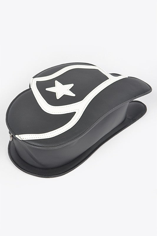 Western Cowboy Hat Purse Convertible Novelty Bag Cowgirl Crossbody Shoulder Clutch Vegan Fun Eclectic