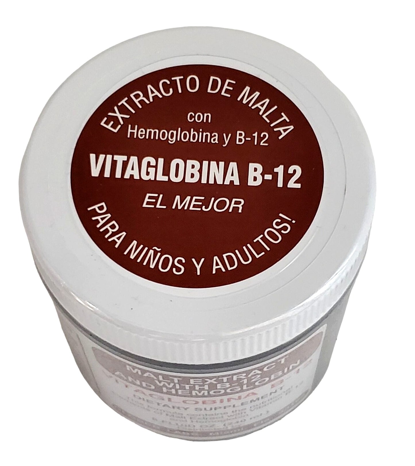 Glober Labs Malt extract with B-12 and Hemoglobin 8oz container