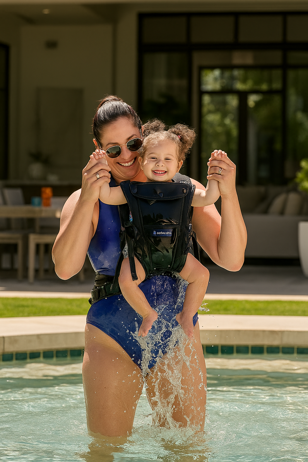 Aquaroo Water Soft Baby Carrier Pool Beach Secure Harness Outdoor Handsfree