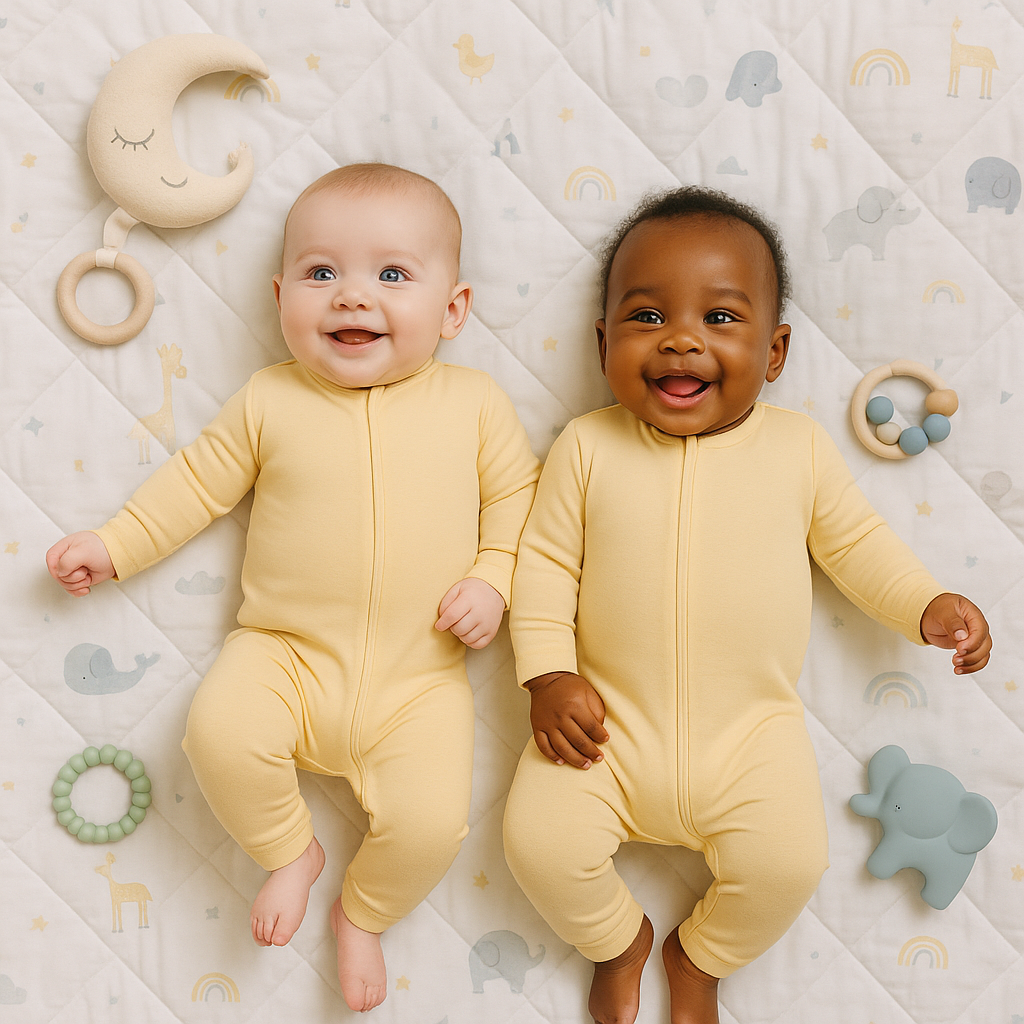 Larkspur Pant Romper Cloudweave Bamboo Long Sleeve Zip Baby Toddler One-piece Bodysuit Golden Sand