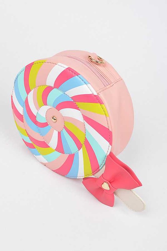 Lollipop Candy Convertible Crossbody Shoulder Novelty Bag Clutch Vegan Fun Eclectic