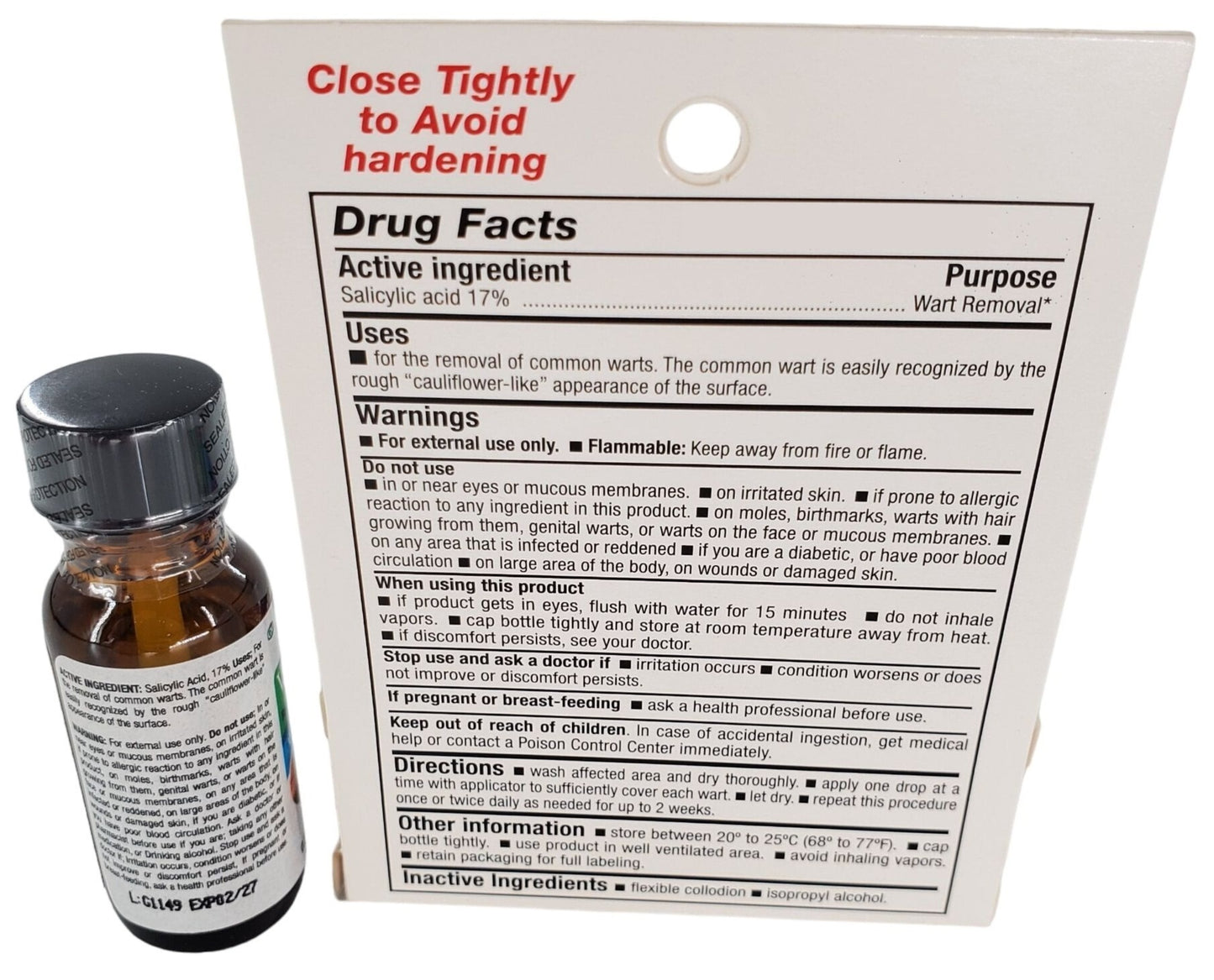 Verruguin Liquid Wart Remover Salicylic Acid 17% Removedor De Verrugas (14.8 mL)