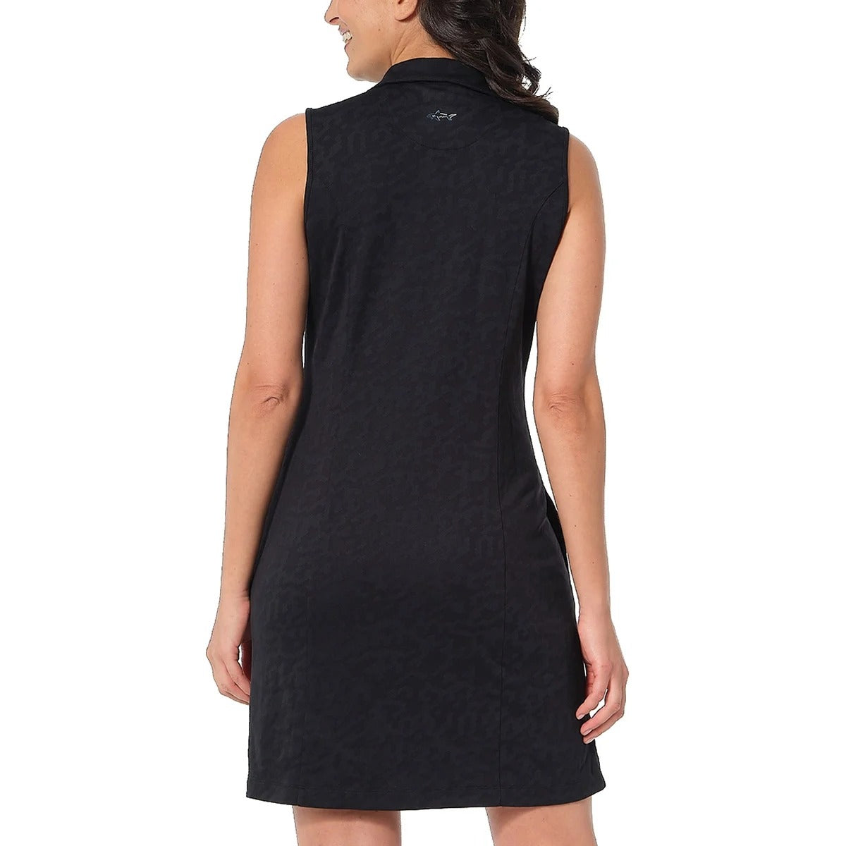 Greg Norman Dress Sporty Mini Sleeveless Palm Texture Athleisure Tennis Preppy Dress