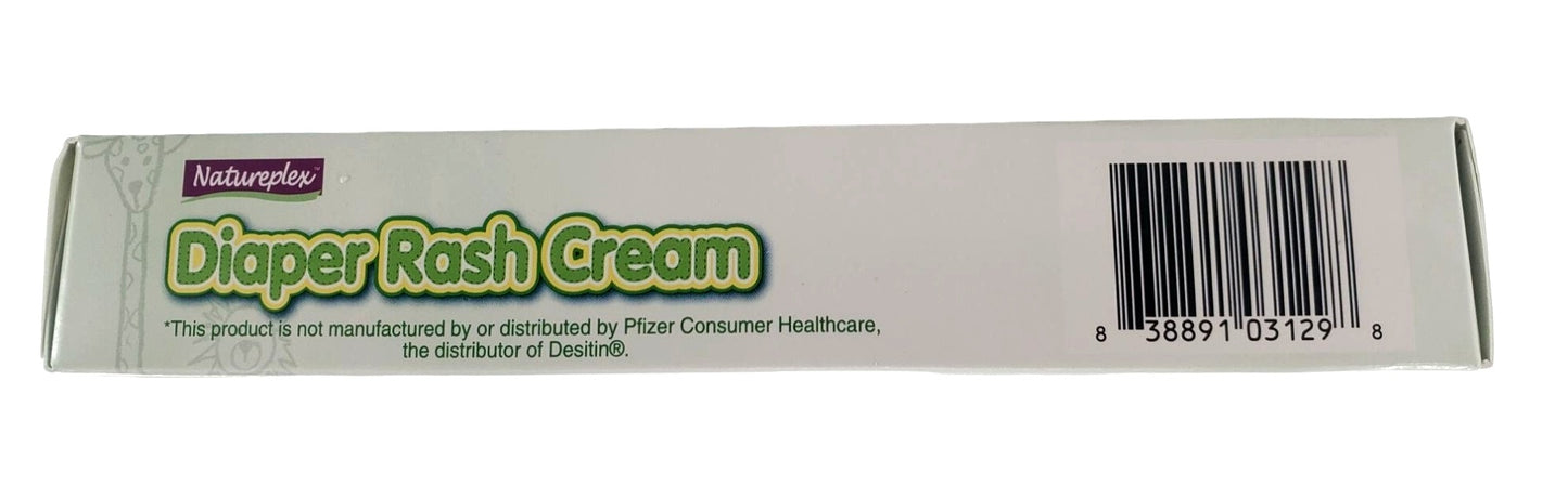 Natureplex Diaper Rash Cream for babies with Aloe 40% Zinc Oxide cream 1.5 oz tube