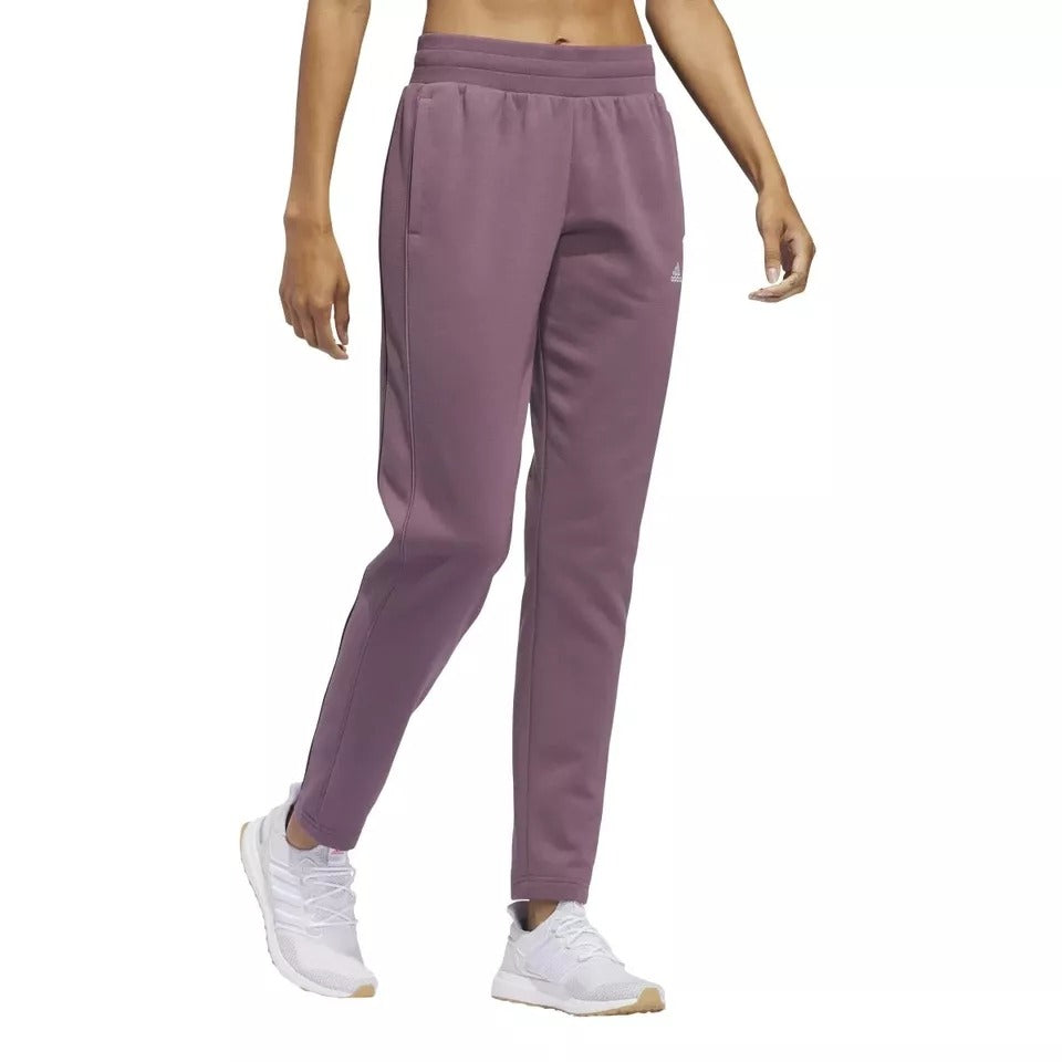Adidas Women's Relaxed Fit Tapered Legs Fleece Lined Active Pants Athleisure