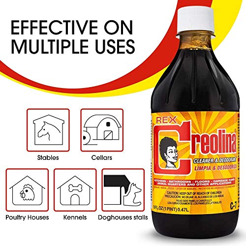 Rex Creolina Cleaner 16oz Concentrate Multi Purpose Home Disinfectant - Deodorant Indoor Home Cleaner, Bathroom Cleaner, Floor Cleaner, Garbage Disposal Cleaner, Kitchen Cleaner