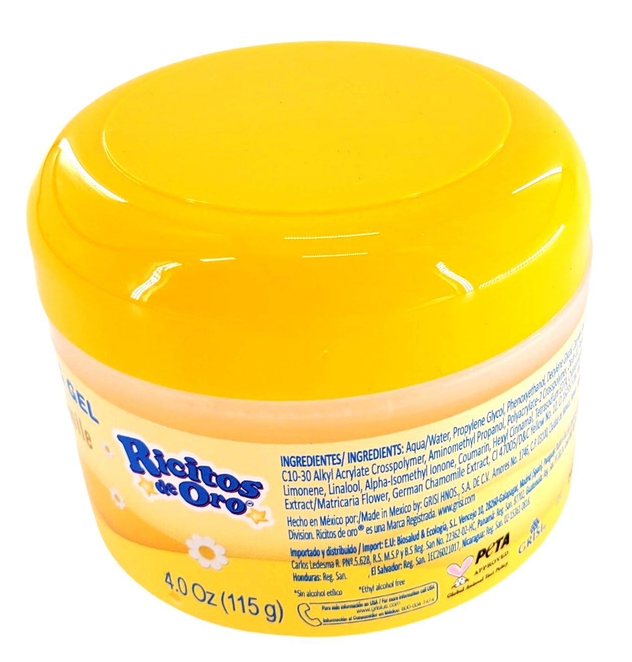 Ricitos de Oro Styling Hair Gel with chamomile extract Alcohol-Free Hair Gel 4oz container
