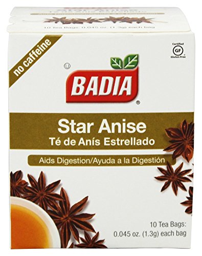 Badia Tea Star Anise Tea Caffeine Free Tea 10 Tea Bags/box