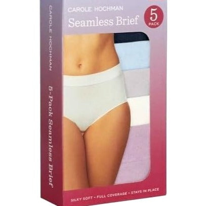 Carole Hochman Underwear 5-Pack Panties Seamless Briefs Full Coverage
