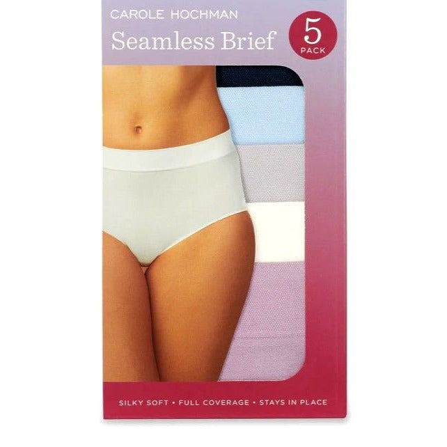 Carole Hochman Underwear 5-Pack Panties Seamless Briefs Full Coverage