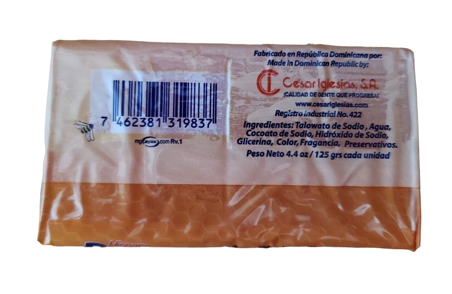 Hispano Personal Con Miel Honey Soap 4.4 oz 125g Dominican Honey Soap
