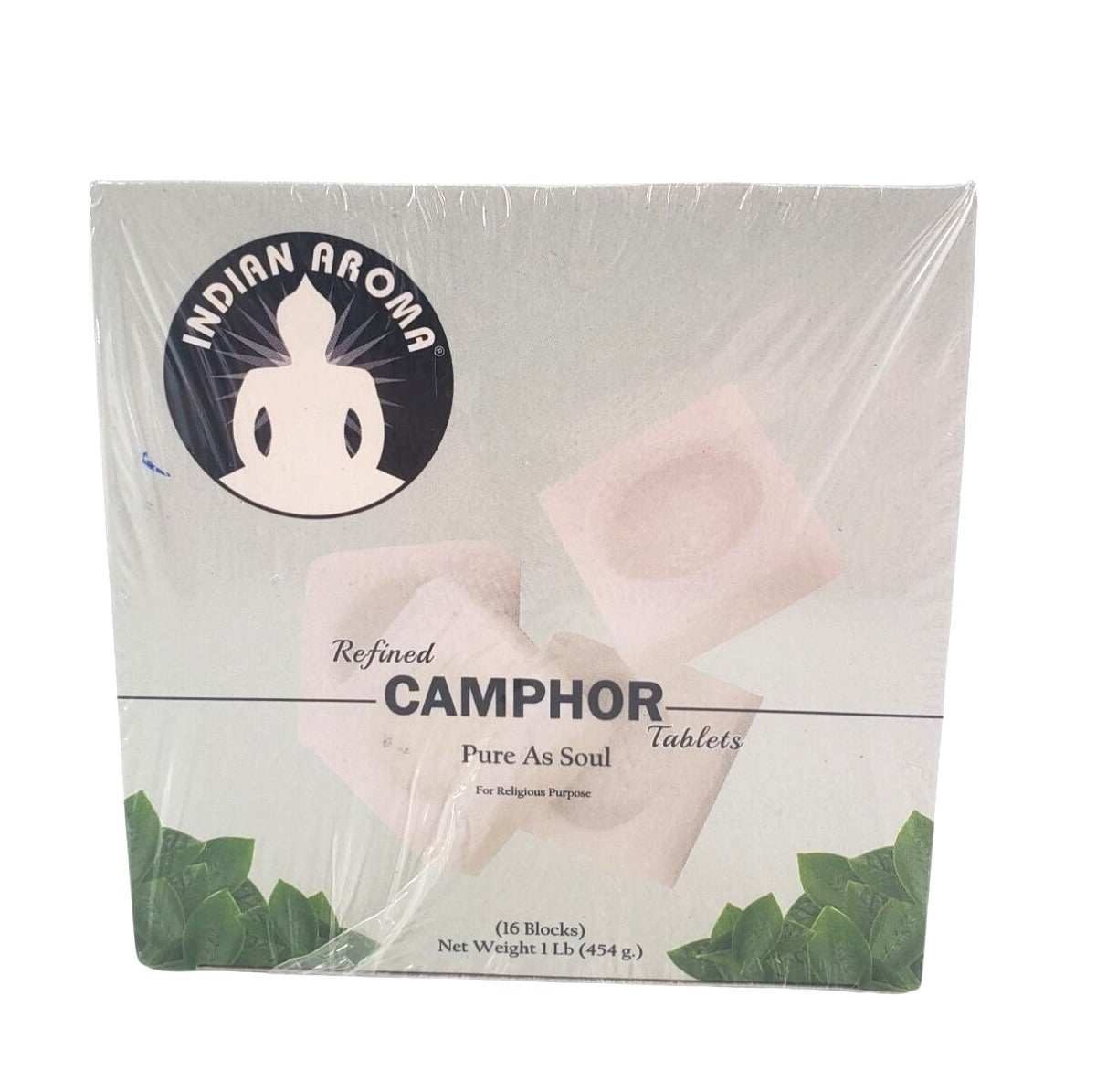 Indian Aroma Premium Refined Camphor Blocks for Aromatherapy, Odor Eliminator, Puja, 16 Blocks