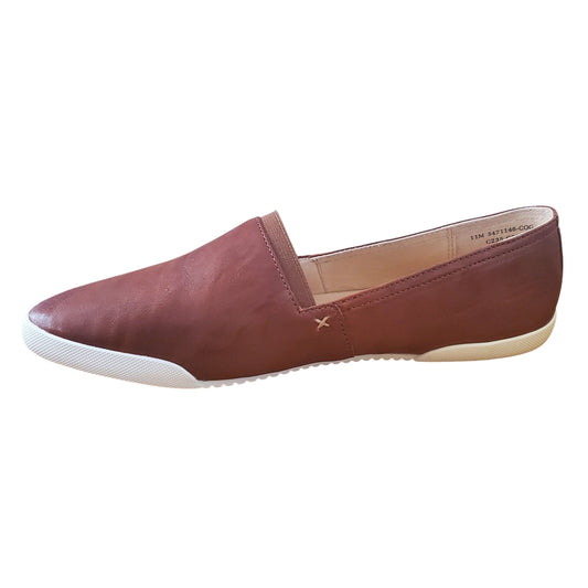 Frye Melanie Women Slip on Shoes Cognac Antique Soft Vintage Leather Loafer