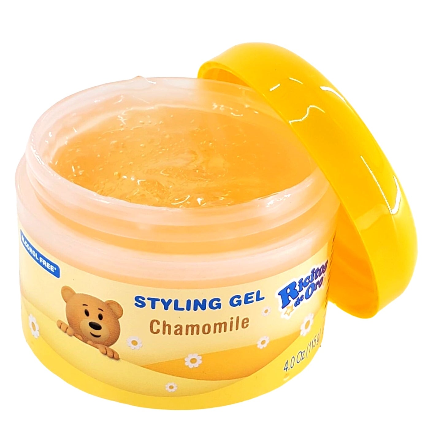 Ricitos de Oro Styling Hair Gel with chamomile extract Alcohol-Free Hair Gel 4oz container