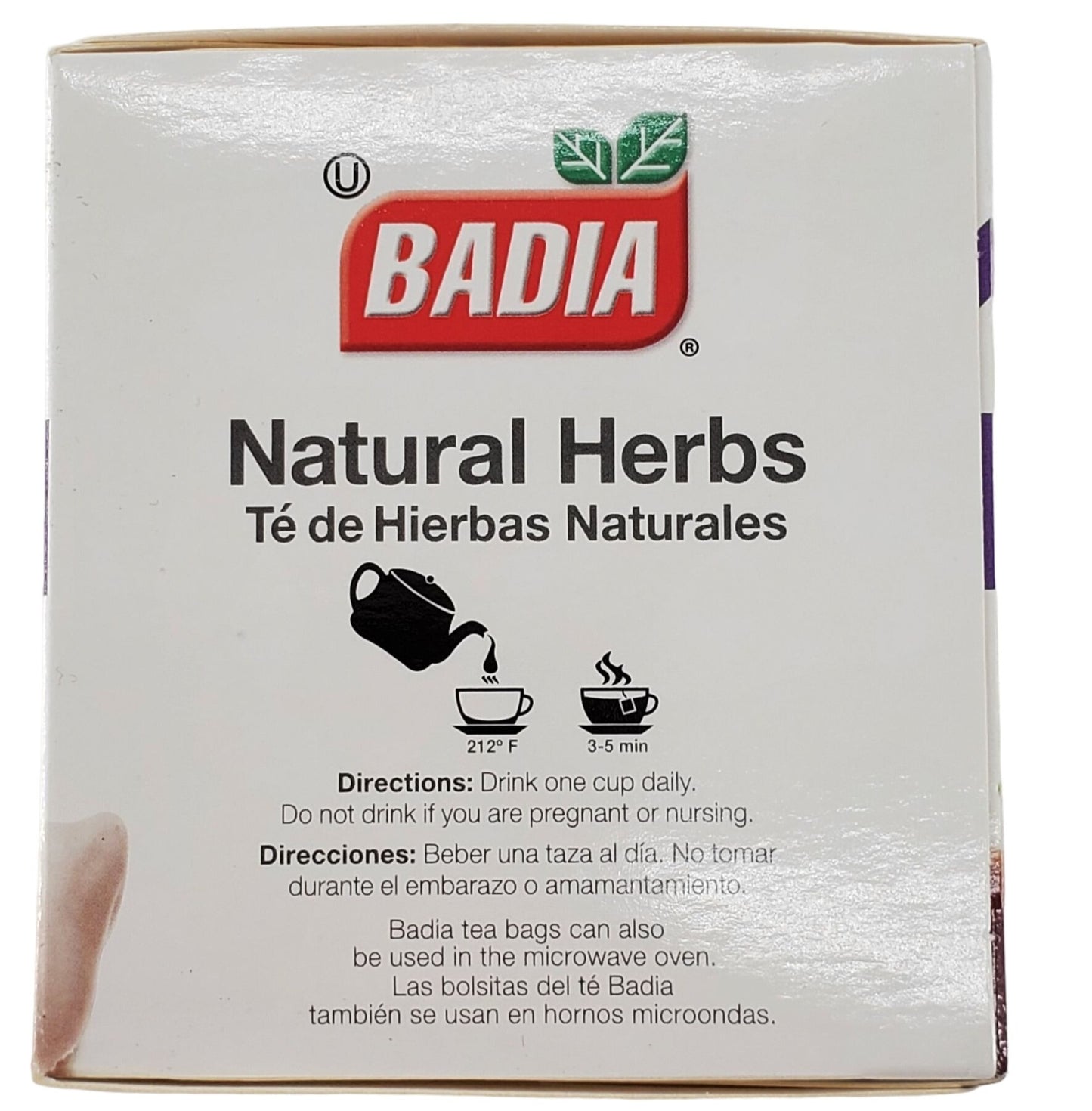 Badia Natural Herbs Slimming Caffeine-Free Tea Bag Herbal Cassia Acutiforlia Drink Box of 10