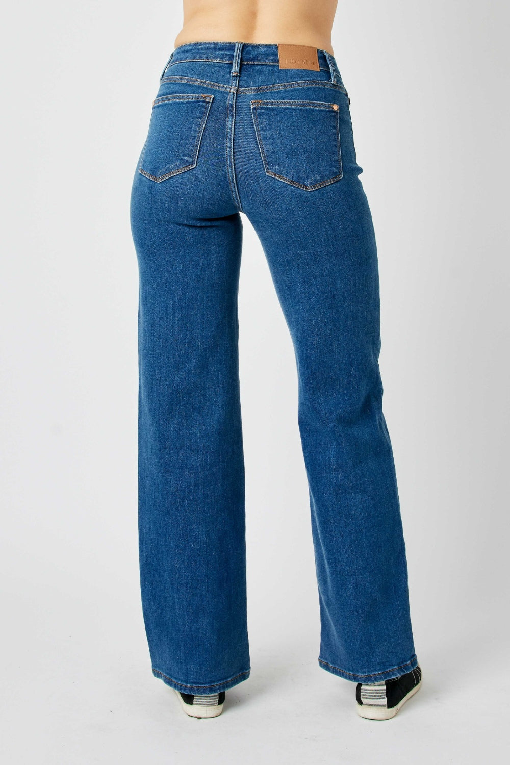 Judy Blue High-Rise Waist Denim Boyfriend Classic Straight Leg Jean Pants