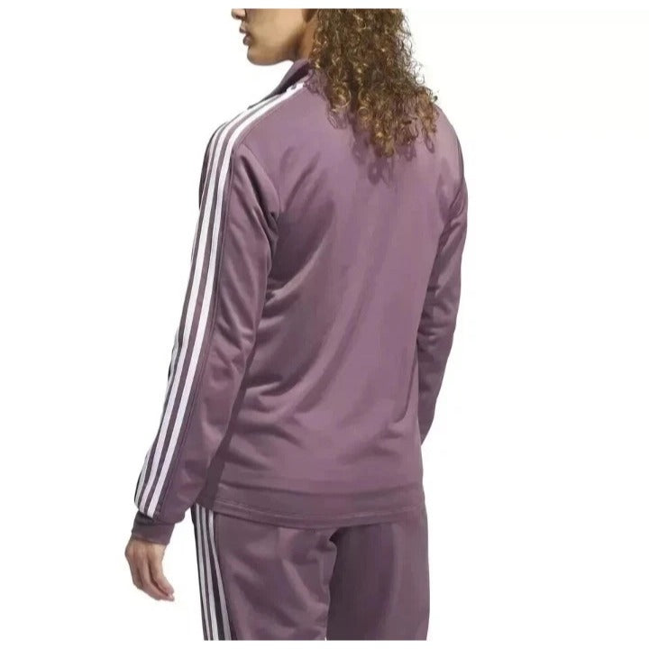 Adidas Womens Activewear Zip-up Track Jacket Athletic 3-Stripe Long Sleeve Top
