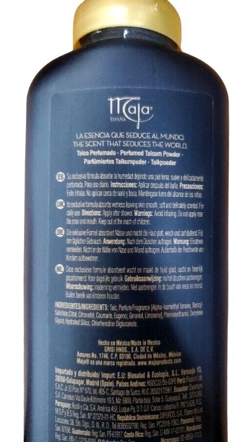 Maja Perfumed Body Powder Smooth Soft Skin Delicately Scented Talcum Powder 7oz