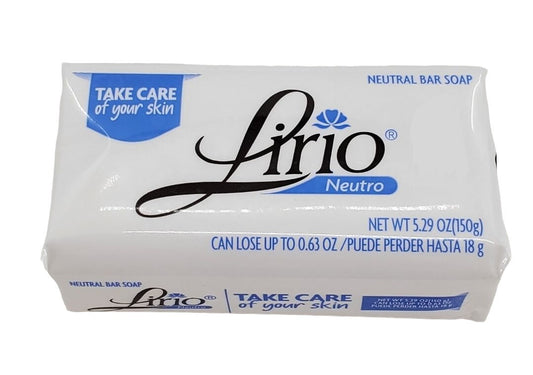 Lirio Neutro Neutral soap bar 5.29OZ (150g) Pack of 1 bath shower soap