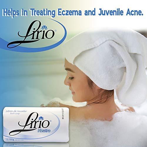 Lirio Neutro Neutral soap bar 5.29OZ (150g) Pack of 1 bath shower soap