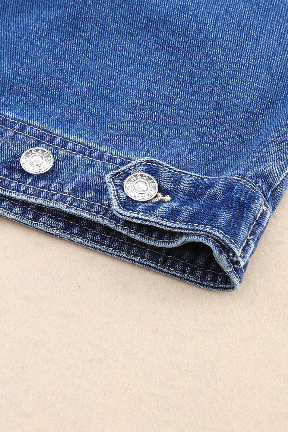 Oversized Denim Jacket Button-Up Collared Retro 90s Boyfriend Heavy Blue Jean