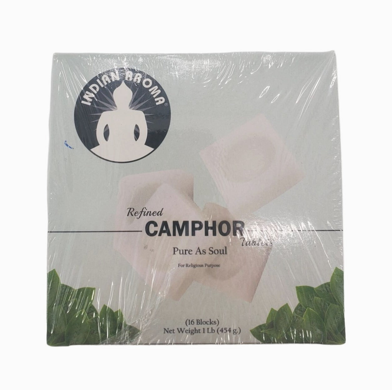 Indian Aroma Premium Refined Camphor Blocks for Aromatherapy, Odor Eliminator, Puja, 16 Blocks