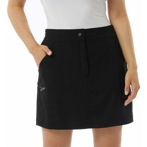 32 Degrees Cool Women Stretch Skort Skirt Shorties Athleisure Shorts Black