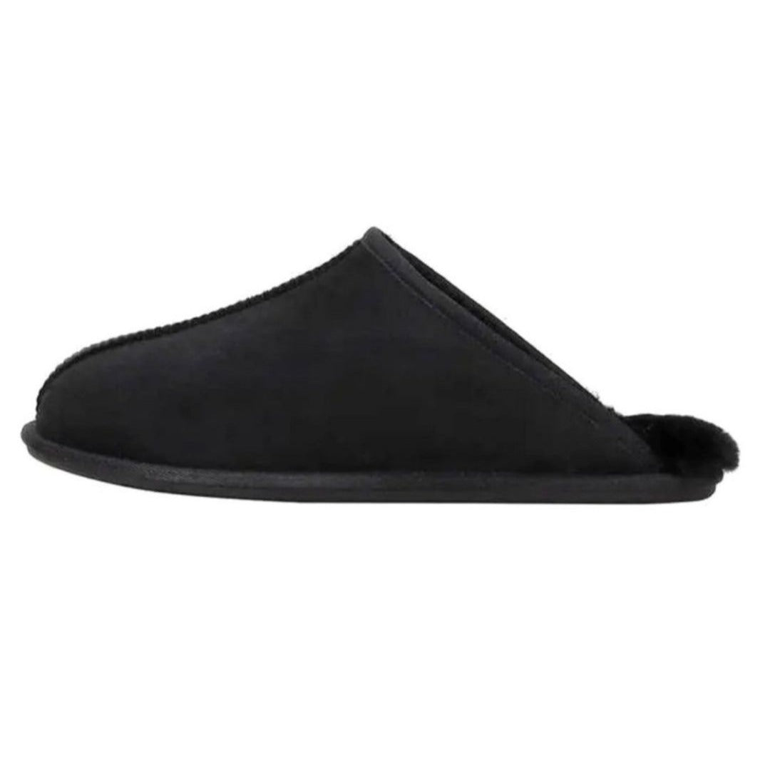 Kirkland Signature Slippers Sheepskin Mens Shearling Suede Real Fur Slides House Shoes