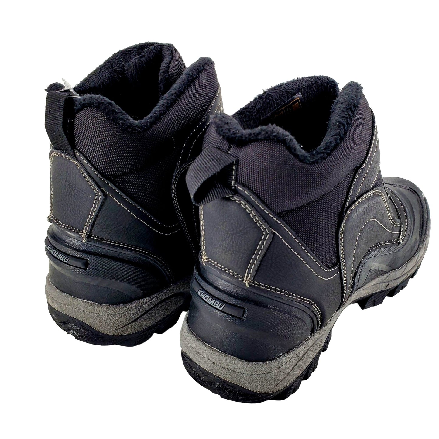 KHOMBU Boots Mens Mason Outdoor Waterproof Rugged Slip-on Zipper Front Shoes
