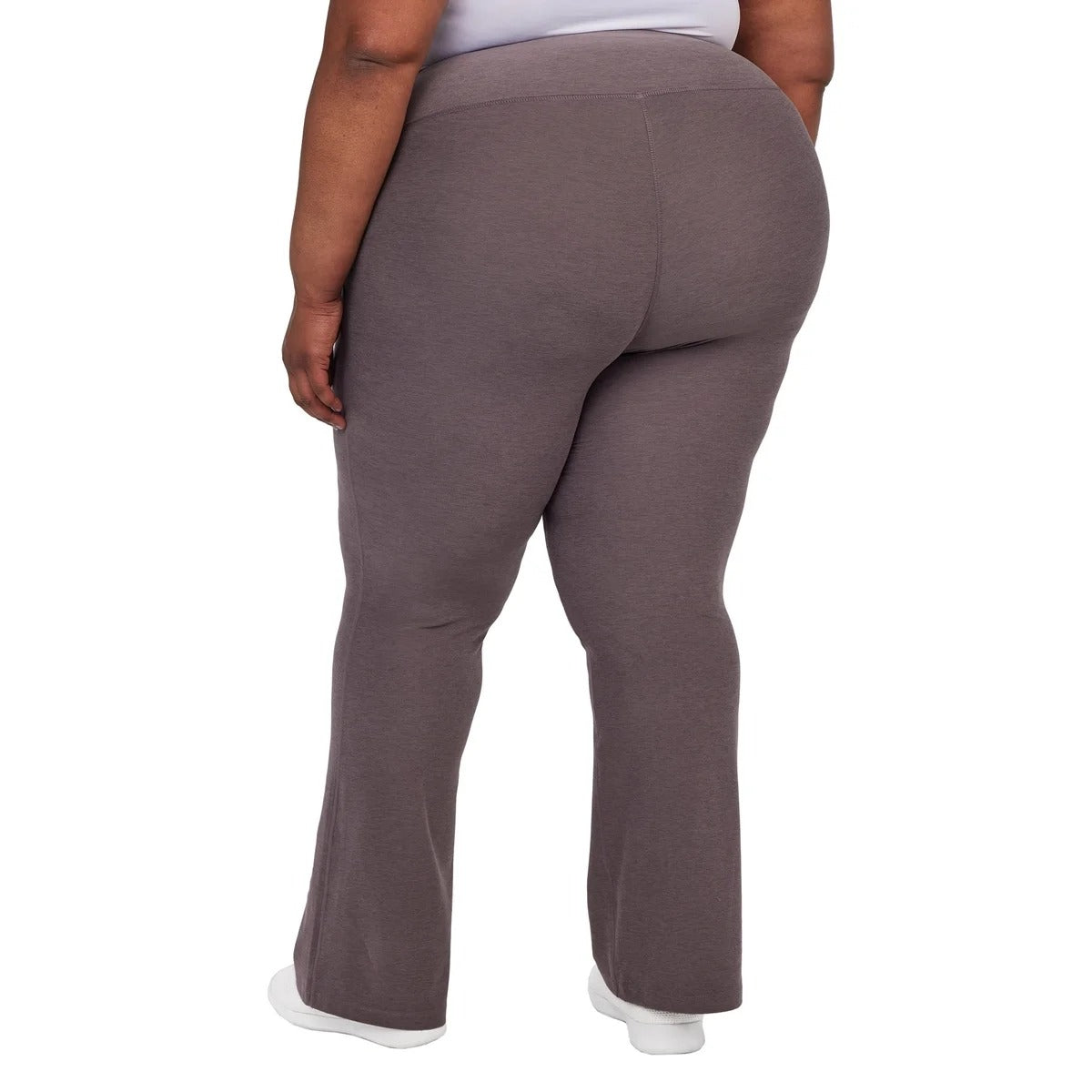 KIRKLAND Signature Woman Brushed Flare Pants Moisture Wicking Stretch Brown
