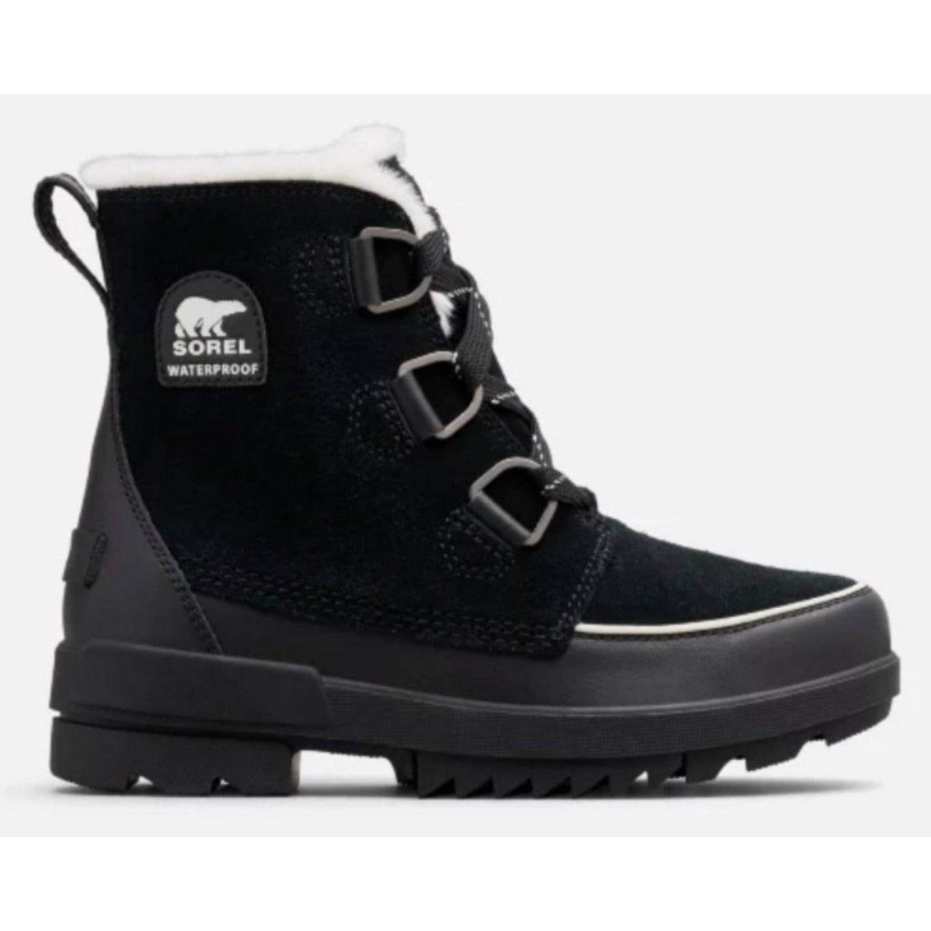 SOREL Boots TIVOLI IV Womans Fur Suede Leather Waterproof Shoes Outdoor Black