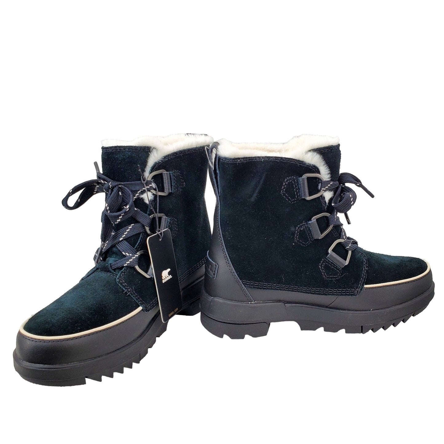 SOREL Boots TIVOLI IV Womans Fur Suede Leather Waterproof Shoes Outdoor Black