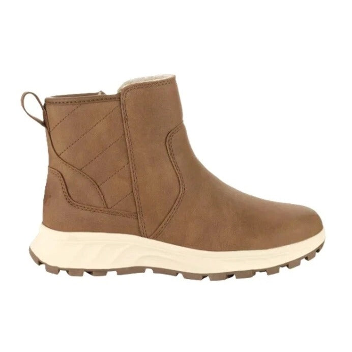 Khombu Women Dusk All Weather Boot Faux Leather Zip-up Outdoor Winter Shoes