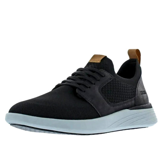 IZOD Men's Slip-on Lace up Sneaker Bannister Memory Foam Shoes Black