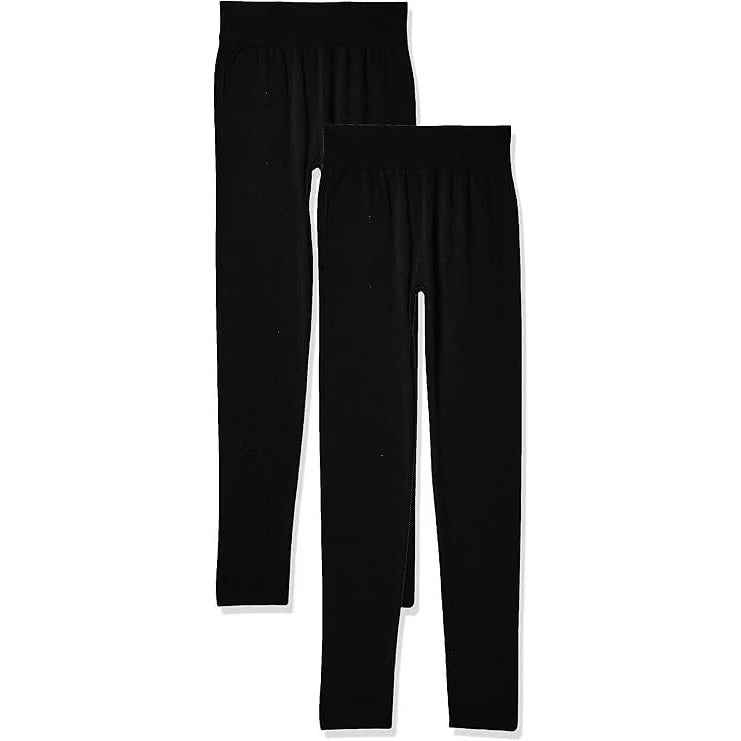 32 Degrees Heat 2-Pack Women Base Layer Lightweight Anti-odor Stretch Pants Black