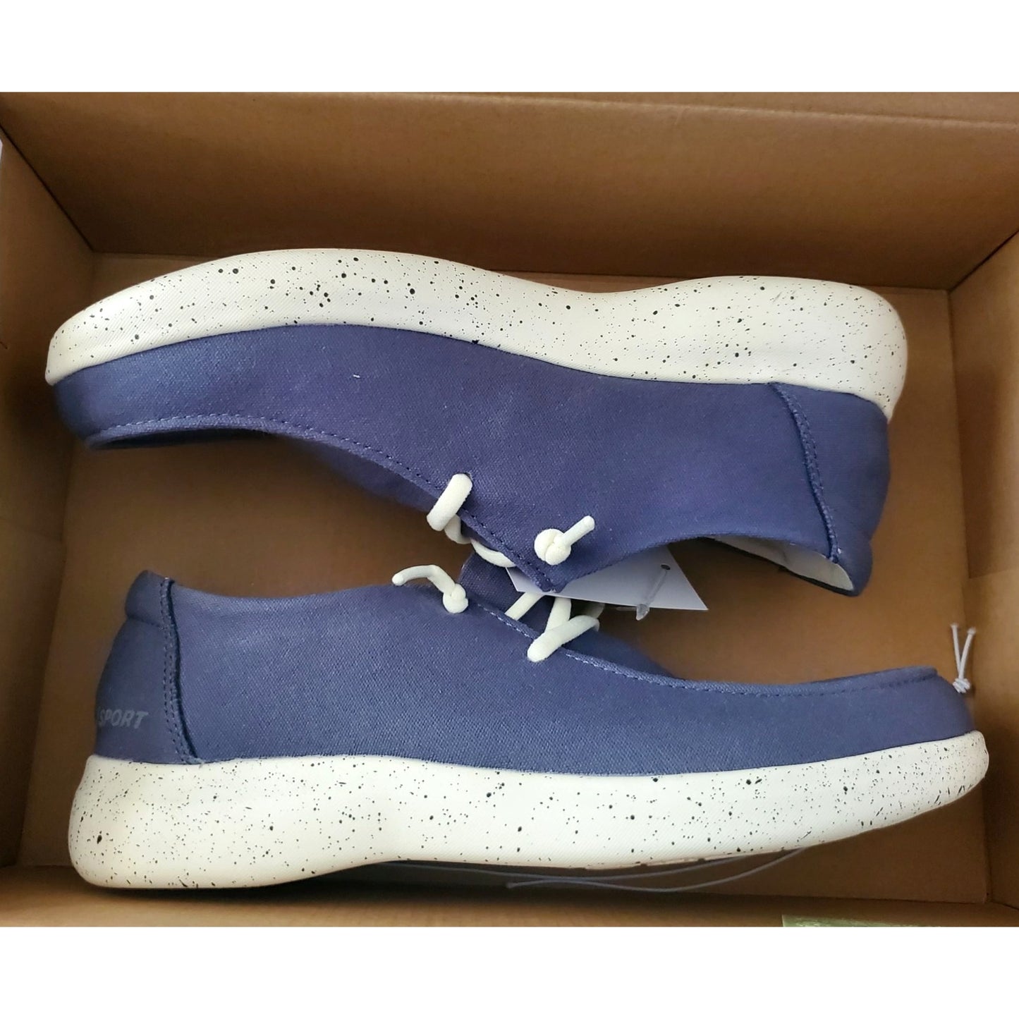 Jsport Wenden Women Casual Slip on Boat Shoes Nautical Sneaker Navy Blue