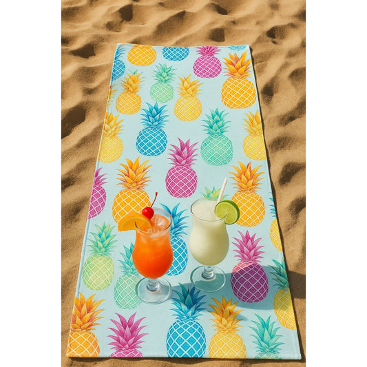 Pineapple Cotton Large Beach Towel Bath Home Bathroom 60x30 Tropical Island