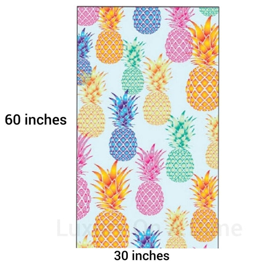 Pineapple Cotton Large Beach Towel Bath Home Bathroom 60x30 Tropical Island