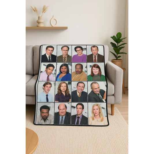 45x60 The Office Fleece Throw Gift Blanket Jim Pam Michael Dwight Cast TV Show