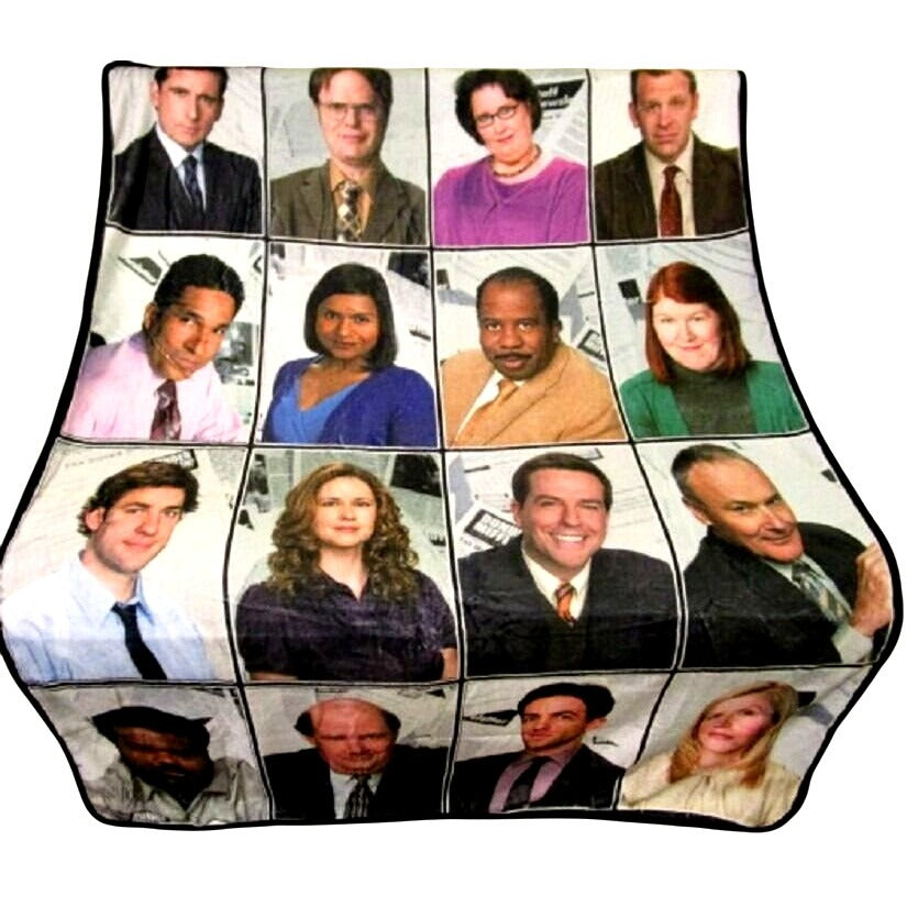 45x60 The Office Fleece Throw Gift Blanket Jim Pam Michael Dwight Cast TV Show