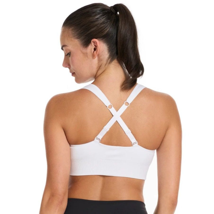 PUMA 2 Pack Seamless Athletic Sports Bra Set Adjustable Cross Back Activewear