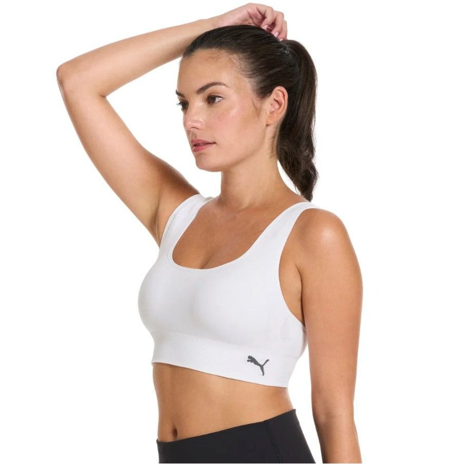 PUMA 2 Pack Seamless Athletic Sports Bra Set Adjustable Cross Back Activewear